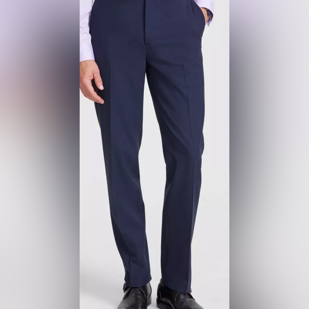 Calvin Klein Men's Navy Slim Fit Slacks, 36x34